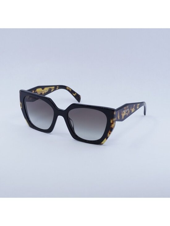 Prada PR15WS 3890A7 Sunglasses Black/Medium Tortoise Square Frame, Grey Lenses main image 8
